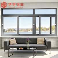 Fenêtre coulissante en aluminium de couleur personnalisée avec verre de sécurité feuilleté pour la décoration de villas de luxe privées