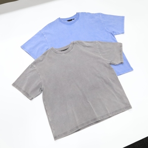 เสื้อยืดทรงบ็อกซี่ฟิตโอเวอร์ไซส์สไตล์ยูนิเซ็กส์สำหรับผู้ชาย ล้างสีแบบแอซิดวอช ผ้าฝ้าย 100% น้ำหนัก 260 กรัม ระบายอากาศได้ดี เหมาะสำหรับฤดูร้อน - Product Image 2