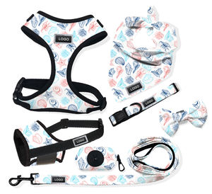 All-in-One Set kerah <span class=keywords><strong>Harness</strong></span> anjing ukuran kecil dan tali pengikat kulit PU tahan air lepas cepat dan PVC dibuat dari poliester - Product Image 3