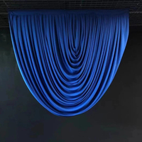 Rideau de plafond baroque en voile ajouré couleur ivoire pour décoration de salles de mariage