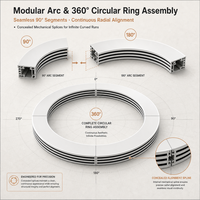 Diffuseur d'air linéaire incurvé moderne, grille personnalisée en arc pour plafond rond et mur courbé, en alliage d'aluminium, installation facile