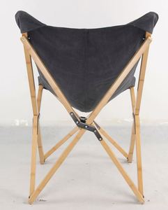 Custom Size Modern Light Weight Metal Outdoor Folding <b>Chair</b> Durable Steel Bamboo Construction Portable Comfortable <b>Beach</b> Park - Product Image 4