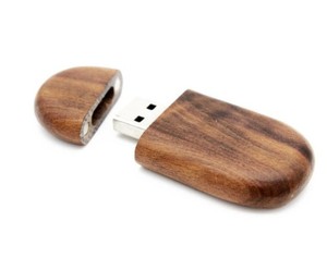 Custom 2.0 Wooden USB Flash Drive 64GB Capacity Laser Engraved Oval Wood Stick Business Style Card 32GB Built-in <strong>Memory</strong> <strong>Box</strong> - Product Image 4