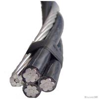 Câble de branchement aérien duplex en aluminium, isolé PE, basse tension 0,6 kV, 6 AWG, 4 AWG, 2 AWG, 1 AWG