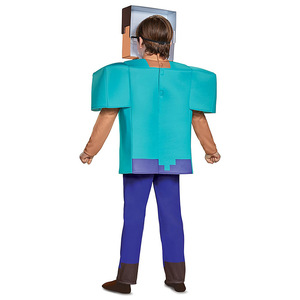 Disfraz de Steve de Minecraft para niños, traje de cosplay para juegos de rol, verano 2024, para actuaciones en escenario - Product Image 1