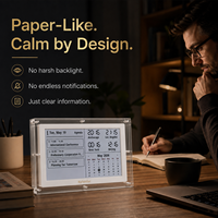 Calendario Electrónico Inteligente Kylendar de 7 Pulgadas con Pantalla Acrílica, WiFi, Sincronización Automática, Reloj Mundial, Pronóstico del Tiempo, para Hogar, Oficina, Viajes, Planificador de Escritorio