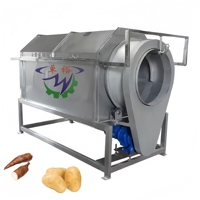 Industriële aardappel schil- en reinigingsmachine, trommeltype fruit- en groenteschrobmachine