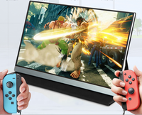 Écran portable USB de jeu 14 pouces 1080P FHD Full HD Écran tactile Extenseur Livré avec un étui en cuir intelligent de protection pour ordinateur portable