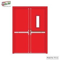 Porte coupe-feu moderne à cadre télescopique en acier, résistance au feu 1 heure, isolation acoustique, porte coupe-feu commerciale certifiée CE, garantie 3 ans