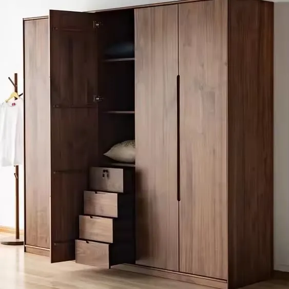 More Design Wooden Luxury Bedroom Furniture Clothes Combination Durable Cupboards Border Closet Organizer Cabinet Wardrobes