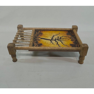 Plateau de service en bois artisanal, design élégant et fonctionnel - Product Image 3