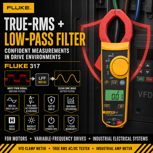 เครื่องทดสอบไฟฟ้าดิจิตอลแบบมืออาชีพ 317 True RMS พร้อมแคลมป์วัดกระแส 600A มัลติมิเตอร์ รับประกัน 1 ปี รุ่น III 600V - Product Image 3