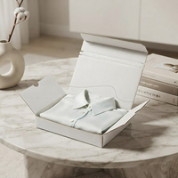 Caja de Embalaje de Papel Blanco Personalizada, Caja de Cartón Plegable para Ropa, Caja de Embalaje para Camisas y Regalos