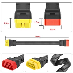 สายต่อขยาย OBD2 แบบแบน 16 พิน คุณภาพสูง ใช้ได้กับเครื่องวิเคราะห์เครื่องยนต์ JFIND อินเทอร์เฟซวินิจฉัยยานยนต์ 12V - Product Image 3