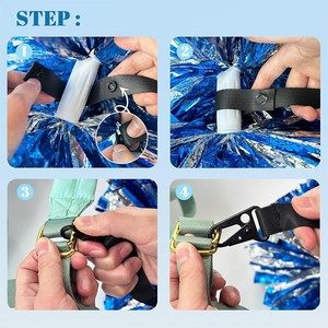 Sangle de sac à dos Donghong Cheerleader Pom Pom 25 mm x 1,5 m en polyester haute résistance pour sacs à dos et cadeaux DIY - Product Image 4