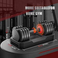 Ensemble d'haltères d'entraînement de force U-POWEX 24kg 25lb 55lb Haltères réglables pour hommes et femmes