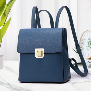 Elegant Burgundy Microfiber <b>Backpack</b> With <b>Gold</b> Hasp Closure Detachable Strap Medium Capacity All Seasons Women's <b>Backpack</b> - Product Image 4