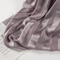 Tissu Hijab en Chiffon Satiné à Rayures Écossaises en Polyester Anti-Statique et Infroissable pour Foulard Femme - Fournisseur Chinois A9