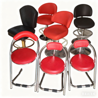 Chaise de bar moderne de qualité supérieure Successor, ergonomique, dossier haut, revêtement en cuir durable, écologique, pour hôtel, maison, salles de jeux