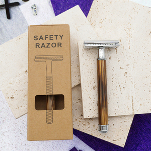 Rasoir de sécurité de rasage humide de haute qualité pour hommes et femmes outil de soin de rasoir traditionnel en alliage d'aluminium d'origine pour l'utilisation du visage - Product Image 2