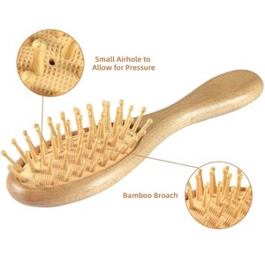 Cepillo de madera iónico ovalado para bebé con cerdas suaves, diseño de paleta, cómodo al tacto, mango de madera de haya para baño y lavado corporal - Product Image 6