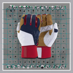 High Quality Custom Polyester/Cotton Left Hand Baseball/Softball <b>Batting</b> Gloves Hook Loop Closure Lightweight Professional Adult - Product Image 3