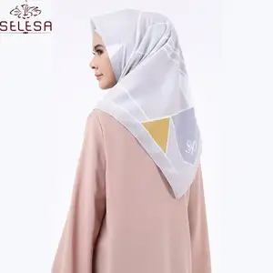 Desain Baru Modis Muslim Modal Syal Salwar Kameez Warna Solid Sifon Mutiara dengan Inner Cap Hijab