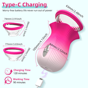 Masajeador Vibrador Impermeable con Control por Aplicación, Estimulador Clitoriano en Forma <span class=keywords><strong>de</strong></span> Florero, Juguetes Sexuales Perfectos <span class=keywords><strong>para</strong></span> Mujeres - Product Image 4
