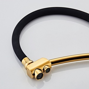 Robinet d'eau chaude et froide rotatif, design contemporain, style classique, robinet filtrant en cuivre poli, surface en laiton pour hôtel - Product Image 3