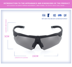 <span class=keywords><strong>Gafas</strong></span> <span class=keywords><strong>de</strong></span> tiro graduadas, anteojos tácticos antiuv, Antibalísticos - Product Image 4