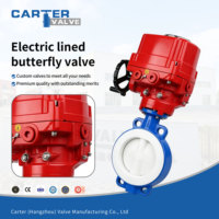 Válvula de Mariposa Manual Revestida de PTFE, FEP, PFA, de Hierro Dúctil, Tipo Lug, IP67, para Tratamiento de Agua, ANSI B16.5, Personalizada