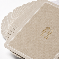 Jeu de cartes de luxe personnalisé pour hôtel, avec dorure à chaud et finition lin, pour souvenirs d'entreprise VIP