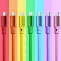 Câble USB Type-C en silicone orange, alliage d'aluminium, cordon de charge et de transfert de données pour téléphone portable, montre intelligente