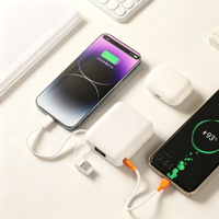 Power Bank Mini 20W 10000mAh Logo Dapat Disesuaikan Dengan Layar LED Penunjuk Baterai Pengisian Cepat