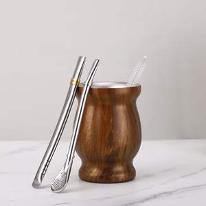 Venta al por Mayor de Taza <span class=keywords><strong>Mate</strong></span> Argentina de 8oz, Taza de <span class=keywords><strong>Mate</strong></span> de Acero Inoxidable de Doble Pared con Aislamiento y Bombilla - Product Image 4