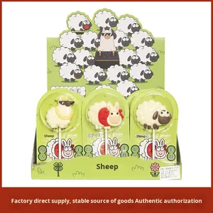 Barras de chocolate de dibujos animados de ovejas al por mayor de fábrica de 30 piezas de moda, aperitivos de repuesto de grasa con sabor a <span class=keywords><strong>menta</strong></span> con decoración recubierta - Product Image 5