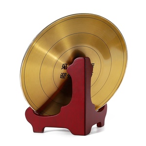 Quà Tặng Doanh Nghiệp Bảng Giải Thưởng Hợp Kim Kẽm Đúc Khuôn Tùy Chỉnh Đĩa Lưu Niệm Kim Loại Mạ Vàng Với Giá Đỡ Gỗ - Product Image 4