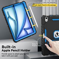 Populaire 3 en 1 robuste armure robuste antichoc enfants Silicone PC tablette étui de Protection pour Ipad Air 6 5 Pro 11 pouces 10.9 pouces