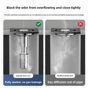 Siphon de sol en acier inoxydable 304, surface polie, dispositif de drainage pour salle de bain et toilettes, grande capacité, triple anti-odeur, épaissi - Product Image 3