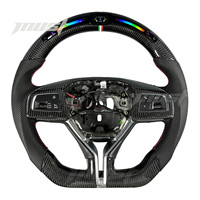 Volant en fibre de carbone avec LED intégrées sur mesure pour Maserati Quattroporte Levante Ghibli S GT 2014-2024, amélioration de l'intérieur sportif