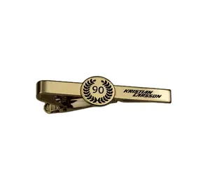 Custom Logo Welcome Personalized Design Gold Plated Suitable For Wedding And Business Pendant Gifts Metal Tie Clip Tie Bars