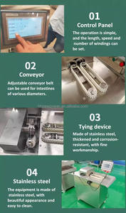 Nouvelle machine automatique de liage de saucisses à ligne unique de 20 mm, grande capacité, pour salami et viande de poulet - Product Image 3