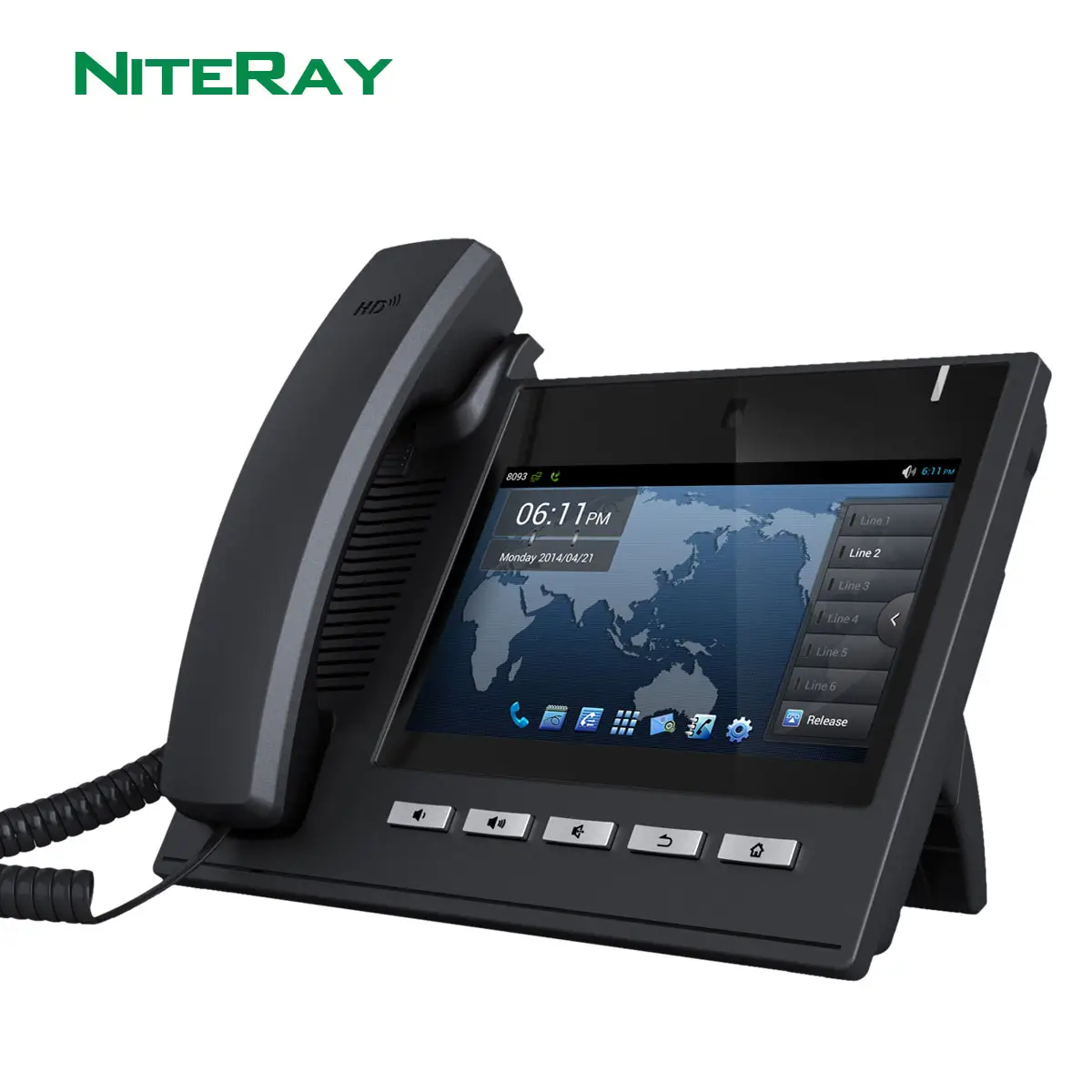 Caller Id Phone Black Abs Material Office Building Communication Corded Telephones