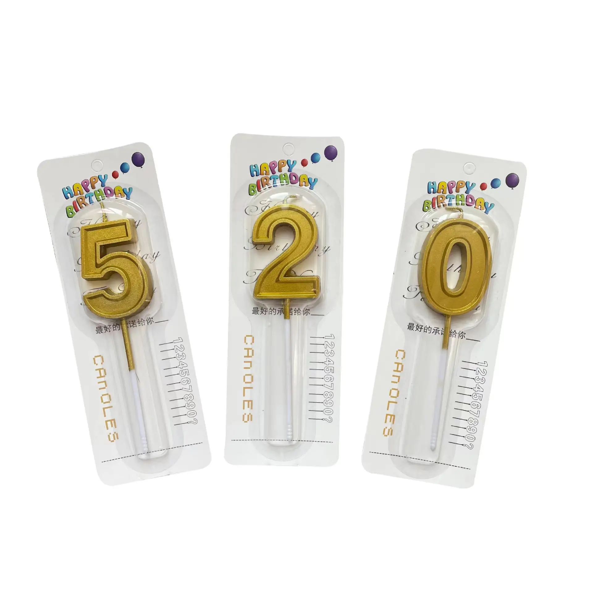 Hot Sale Gold Number Sparkling Candle Birthday Children Birthday Party Special Decorative Candles