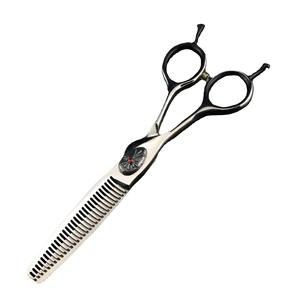 Tijeras de peluquería de 6.0 pulgadas para zurdos, de doble filo, con diseño de trébol y corazón, para corte de cabello, tijeras planas, tijeras dentadas para flequillo y tijeras de entresacar - Product Image 5