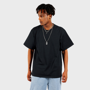 Camisetas de algodón lisas de cuello redondo para hombre, de alta calidad, de tejido grueso, personalizables al por mayor, para verano - Product Image 3