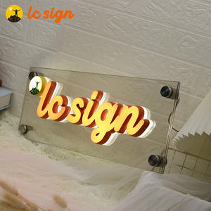 Lettres de canal LED de haute qualité logo 3D d'entreprise panneau de signalisation lumineux LED intérieur extérieur lettres LED en verre Facelit - Product Image 1