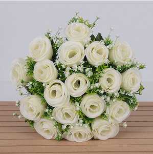 18 Cabezas <span class=keywords><strong>de</strong></span> <span class=keywords><strong>Rosas</strong></span> Artificiales para <span class=keywords><strong>Novia</strong></span>, <span class=keywords><strong>Rosas</strong></span> <span class=keywords><strong>de</strong></span> Seda, <span class=keywords><strong>Ramo</strong></span> <span class=keywords><strong>de</strong></span> <span class=keywords><strong>Rosas</strong></span> Falsas para Boda, Decoración Floral para el Hogar, Jardín y Fiestas - Product Image 3