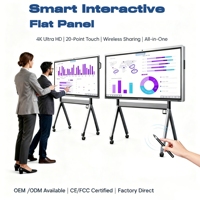 Tableau blanc interactif tout-en-un JOMEtech, écran tactile LCD Smart TV, 86 pouces, panneau LED 4K, multifonction, cadre en aluminium de qualité supérieure