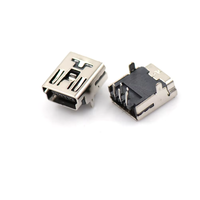 Mini 2 pieds 5 broches connecteur Micro USB 90 degrés prise USB avant bornes de téléphone portable prise